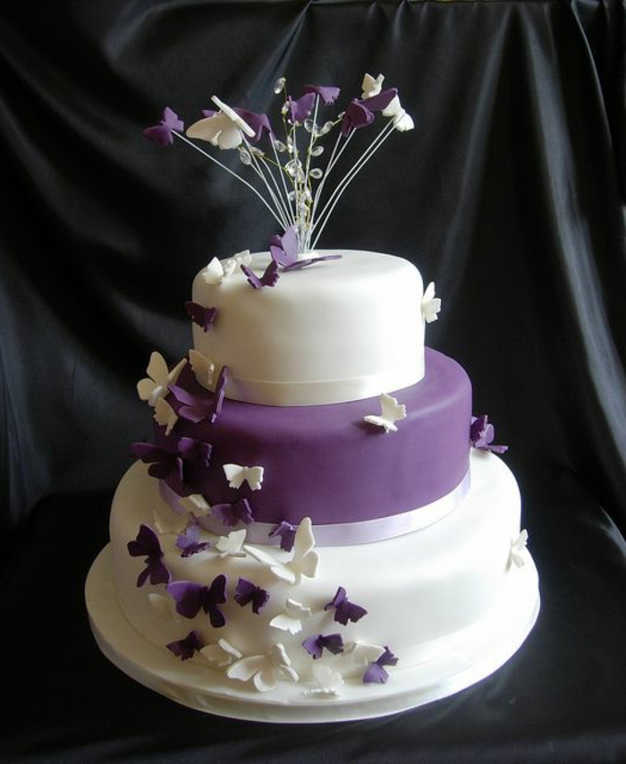 pastel-en-púrpura-interesante-diseño de la boda