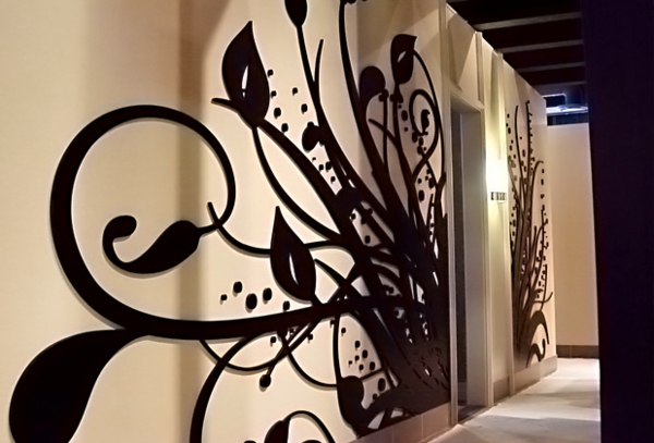 fa-fal-dekoráció-gyönyörű-formák a falon - a design nagyon modern