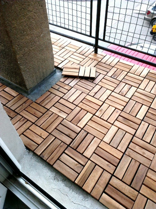 كتل الأرضيات رائعة-تغطي الشرفة الخشبية الأفكار