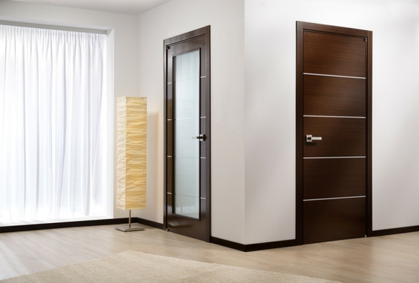 puertas-de-interiores-moderno-interiores de madera - diseño-para-la-casa