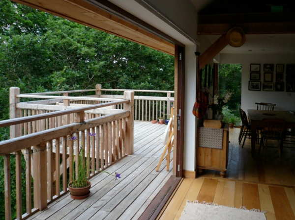الخشب الشرفة-أنواع الخشب-مثيرة للاهتمام التصميم