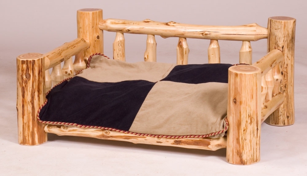 krevet za pse ortopedski od drva - nema psa na njemu