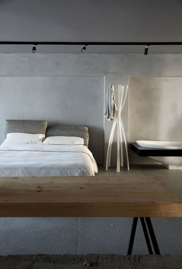 идеи-за-подчертае най-спалнята-сив цвят стена