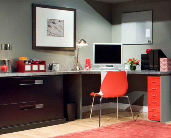 ikea-study-red-chair-малки червени чекмеджета