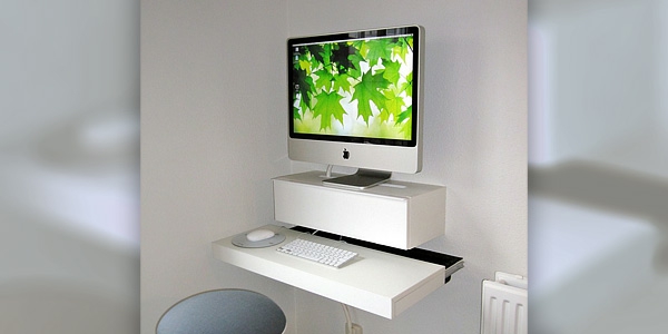 designer desk - elegáns fehér design - szuper kicsi és funkcionális