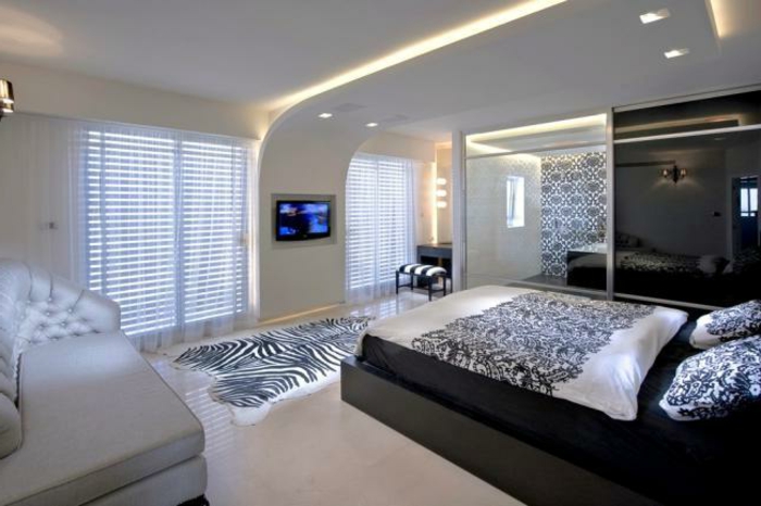 atractivo-dormitorio-make-indirecta iluminación de techo-