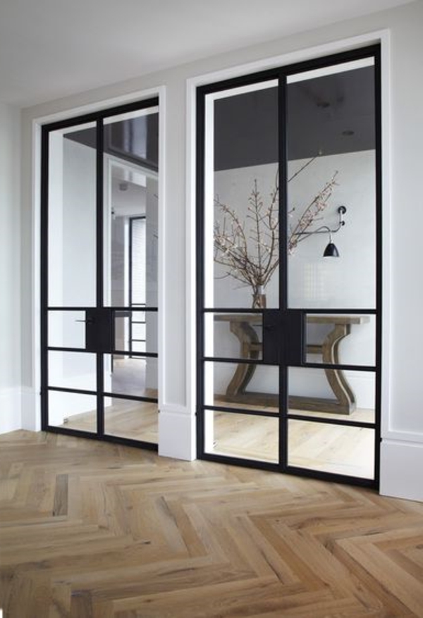 intérieur des portes en verre avec super-design-beau-design d'intérieur-vie moderne idées-enrichtung