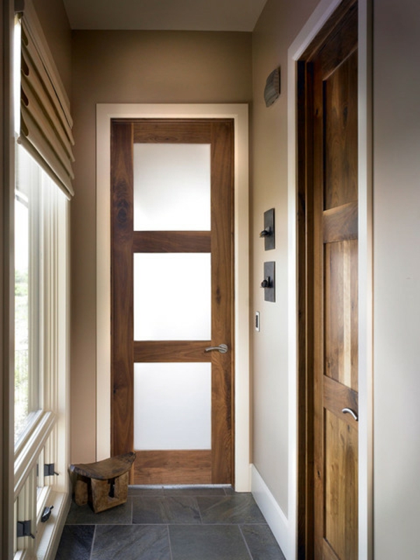 Puertas interiores-madera-vidrio-muy estrechas - diseño moderno