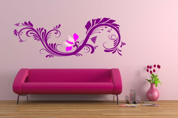inspiraatio-seinät-in-pink-vaaleanpunainen-seinä-