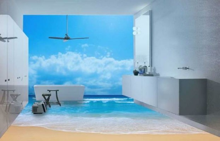 interesante foto-wallpaper-Mediterráneo-tema-en-baño