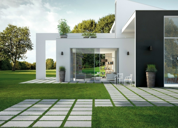 zanimljiva minimalistička arhitektura vrt velik
