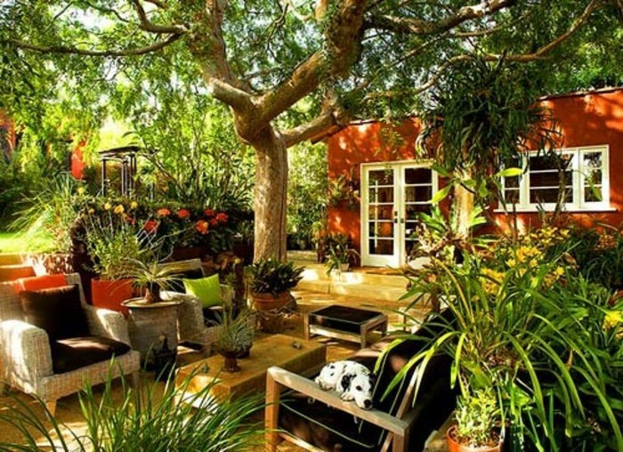 दिलचस्प-सुंदर-बगीचे-हरे-पर्यावरण के सोफे और armchairs