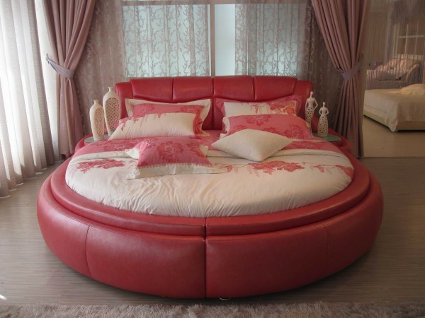 интересен дизайн-легло-дизайн-кръгла форма-прекрасен цвят