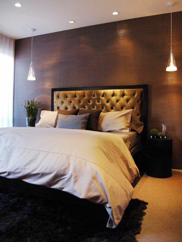 mielenkiintoinen makuuhuoneen moderni suunnittelu-romanttinen-valaistus