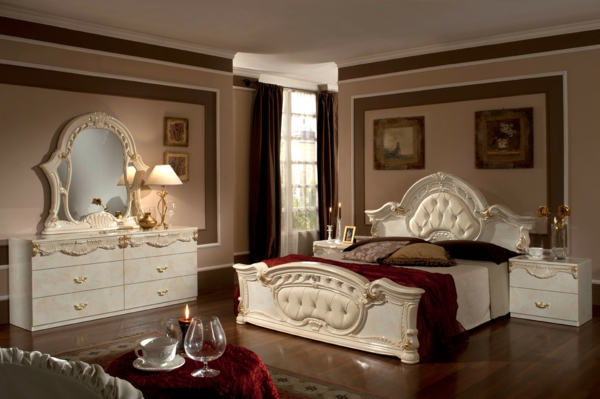 Италианската спалня стил roccoco