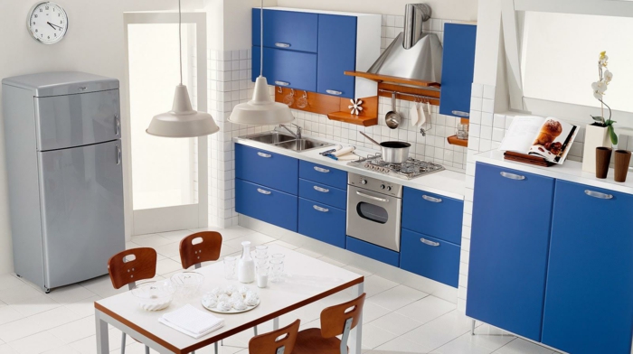 מטבח-צבע-רעיונות-אבקה כחולה-מעניין-zimmefarbe