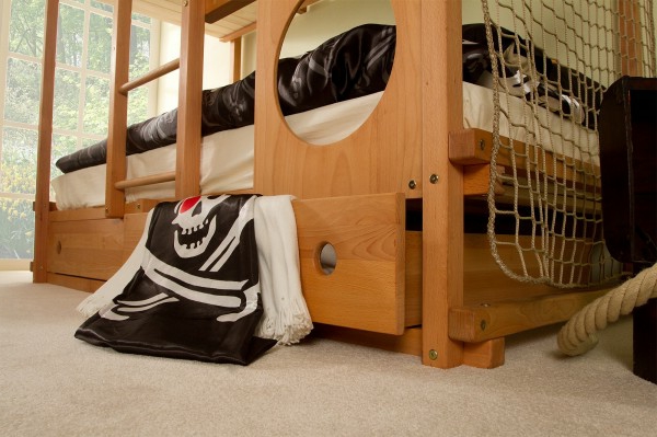 dječji krevetić-samostalno graditi-drvo-krevet pirati