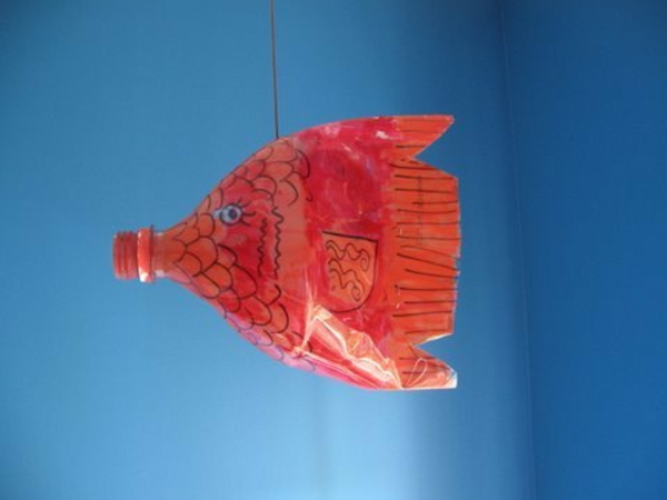 óvodai kézműves ötletek - halak - kék háttér