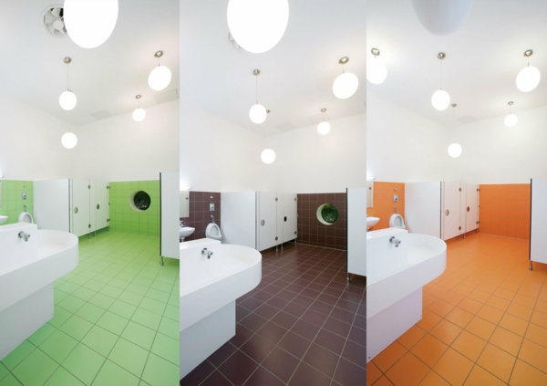 детска градина-интериор и три тапети с подово-в-различни цвята от употреба стаи
