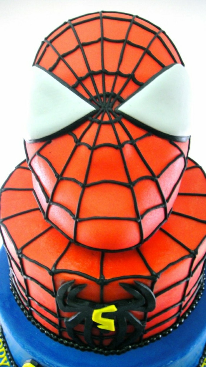 gyerekek születésnapi torta-pókember-érdekes-image
