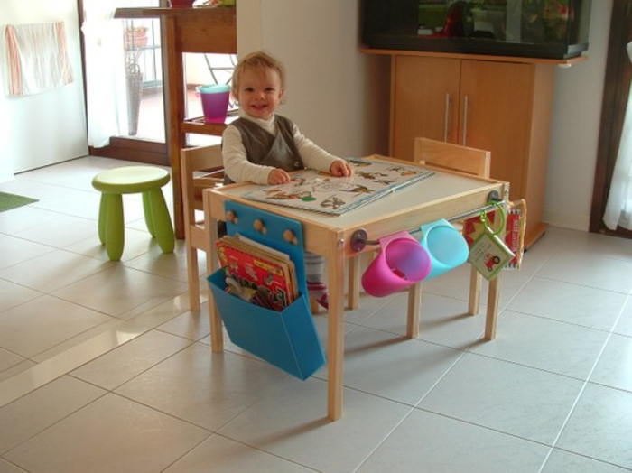 escritorio infantil-propio-acumulación interesante-desk-placa Eigenbau ideas