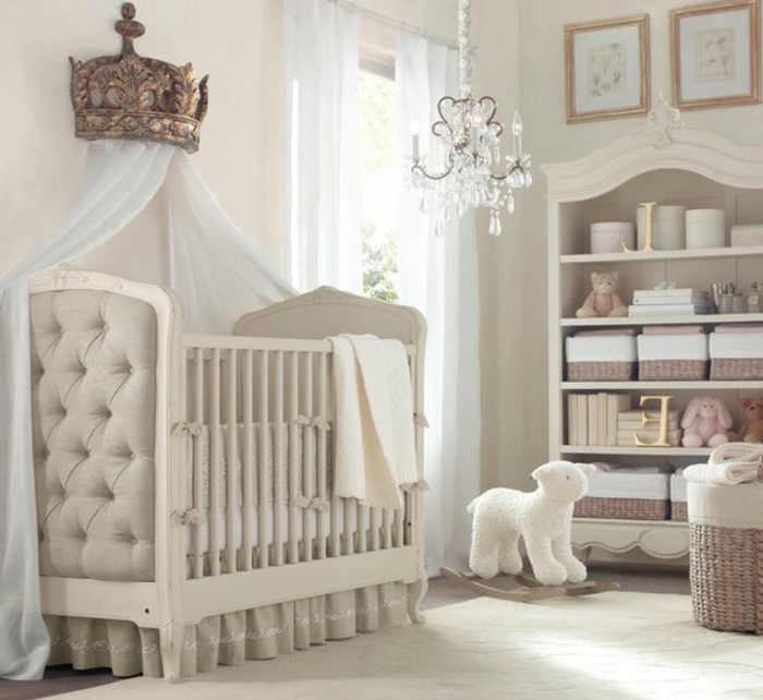 идеята за разсадник страхотна детска корона бяла лампа за легло елегантна детска стая