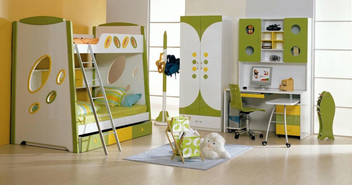 חדר ילדים לילדים רעיונות לעצב צבעים ירוקים וירוקים לקישוט כלב חיית המחמד