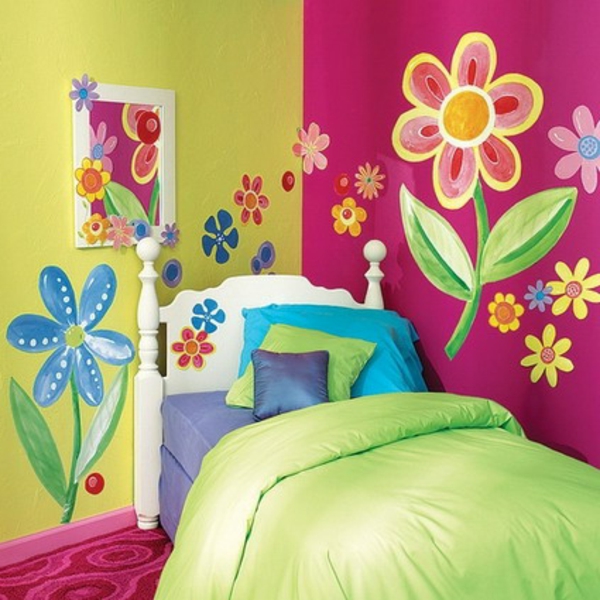 Murales de pared de guardería: use colores brillantes