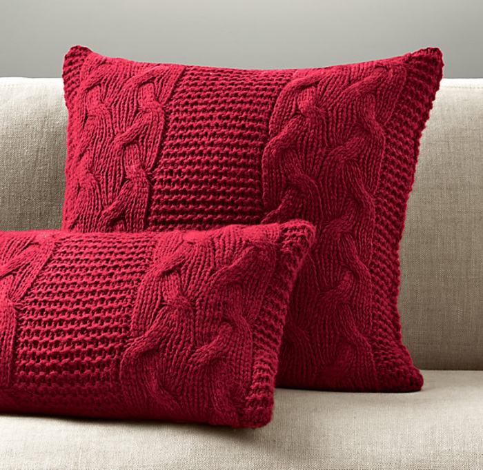 pillow-tejer-moderno-diseño Red