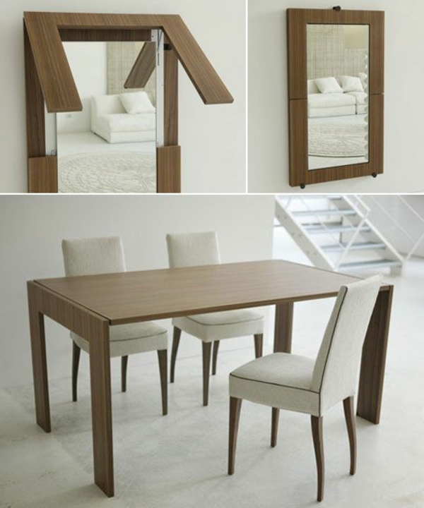 πτυσσόμενο τραπέζι από ξύλο-cool-εξοικονόμηση χώρου-ιδέες-για-το-σπίτι
