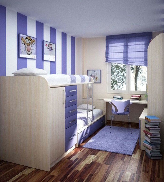 малки стаи, определени в-лилав цвят