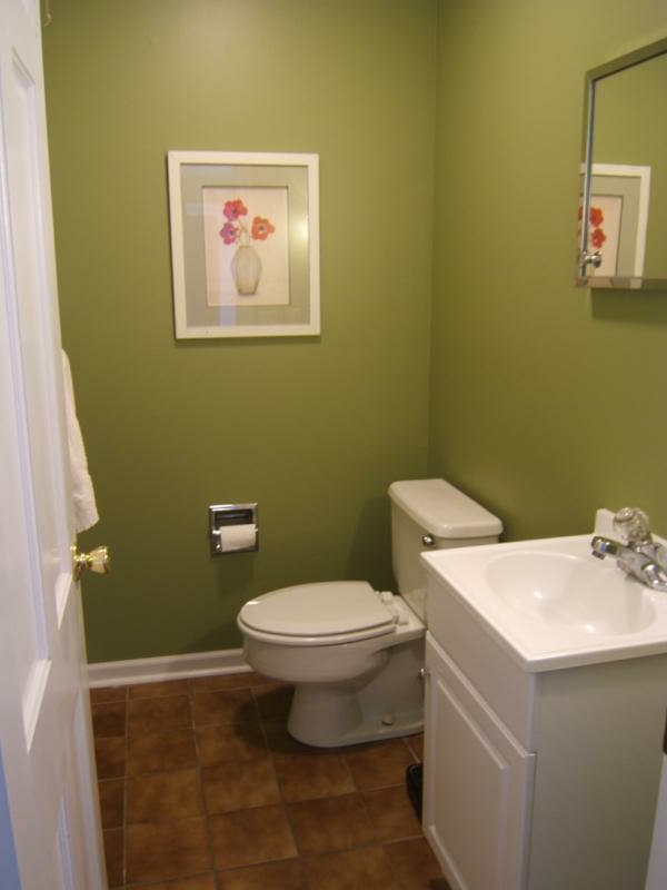 छोटे बाथरूम-विचारों-बाथरूम-सजावट-छवि करने वाली दीवार - सुसज्जित बाथरूम