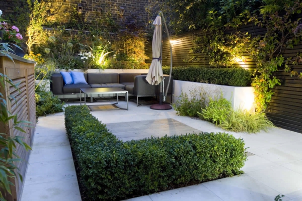 pequeño jardín-hermosa-iluminación-en-jardín-exterior-design-ideas de iluminación