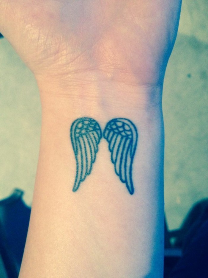 pequeño tatuaje del ala del ángel del tatuaje tatuaje de las mujeres