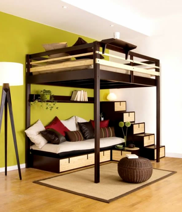 kis hálószoba Üzembehelyezésű bed-and-a-bed-, beleértve