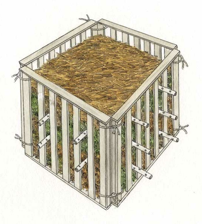 compostador-propio-de-la acumulación de paletas-a-hermosa-compostador-propio-build