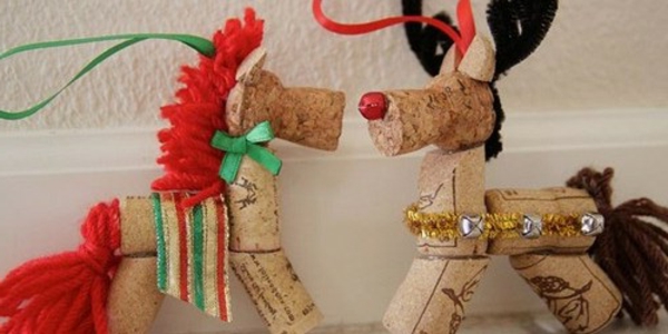 pluta-za-božićnih ukrasa korištenje konja