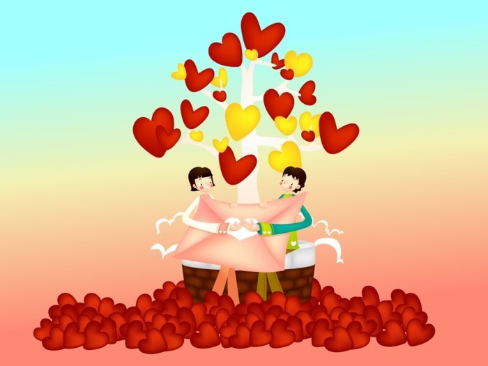 besplatno pozadina Valentinovo-zanimljiva animacija