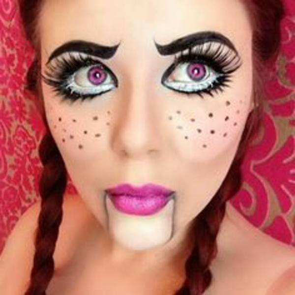 kreatív-make-up-for-halloween-make-up-for-lány, nem tűnik kísértetiesnek