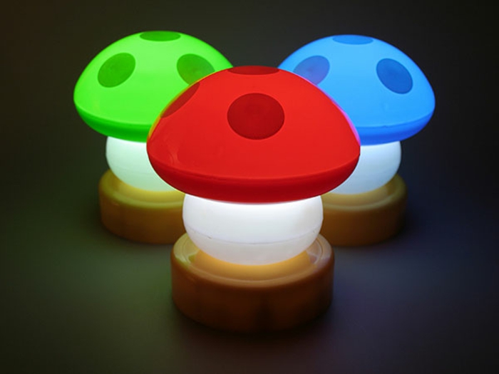 kreativni svjetiljke tri šarene-gljiva