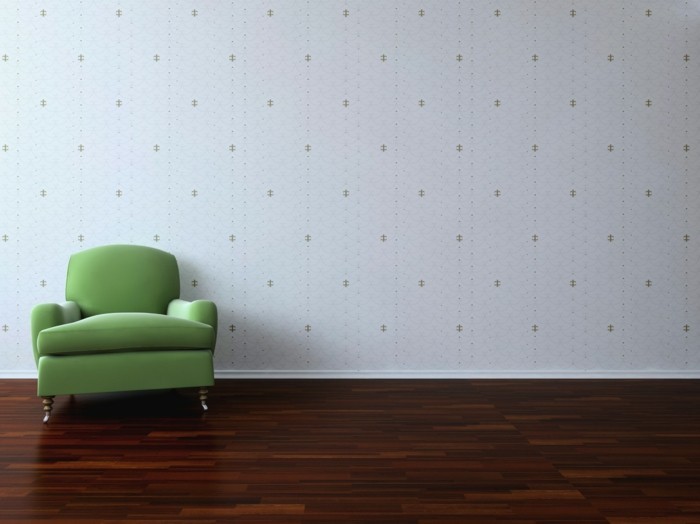 creativas de la pared-deco-ideas-para-estar-verde-silla
