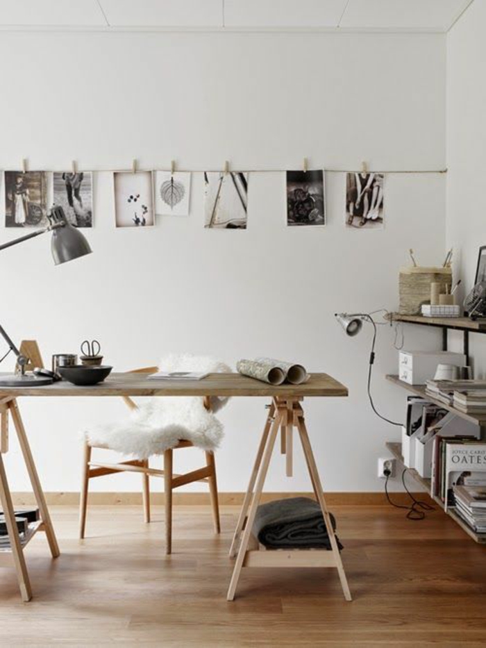 creativo-Wohnideen-de-oficina-Muebles de madera para las fotos