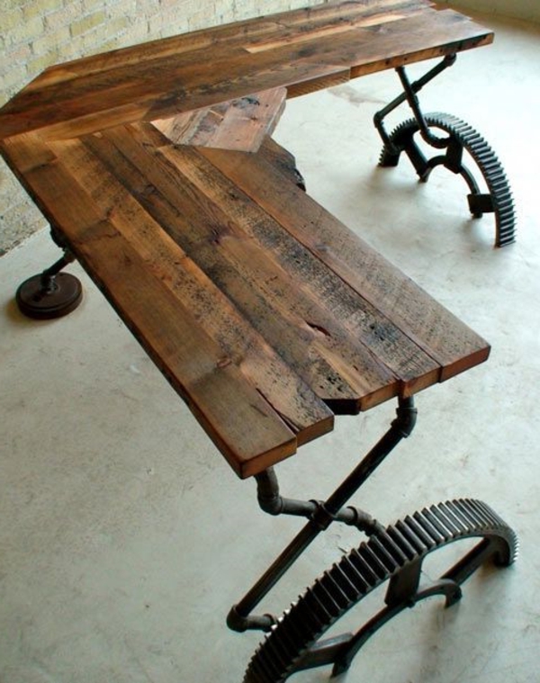 kreatív fa asztali érdekes design Wohnidee