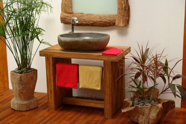 lijepa - sudoper-prirodni dizajn kamena kupaonica