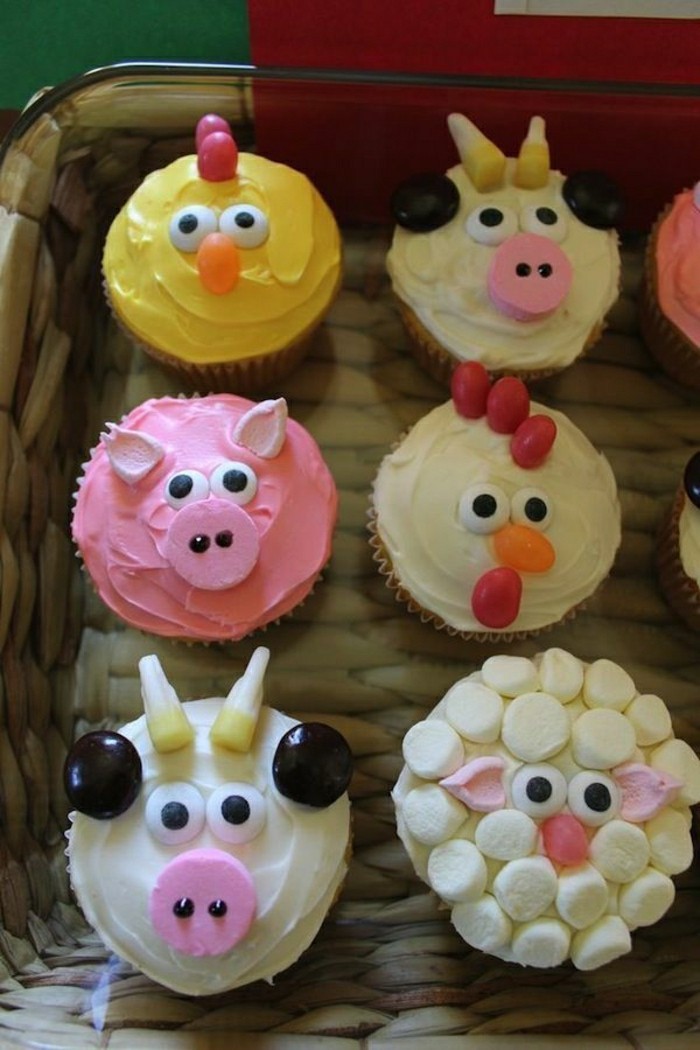 cake-for-gyerekek születésnapi kis muffin-mérges madarak-ötlet