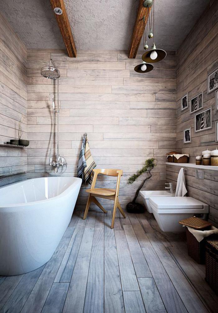 Kuća-kupatilo-sa-bar-a-ljuljanje luster-drvo podnice