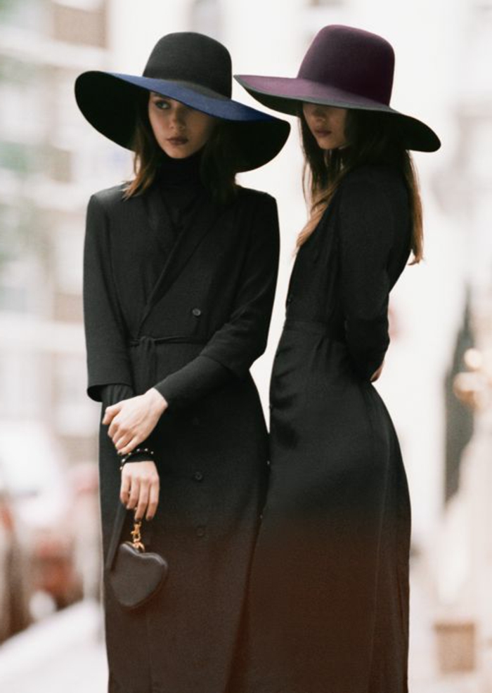 pitkä takki naisten muoti musta ja tyylikäs chic