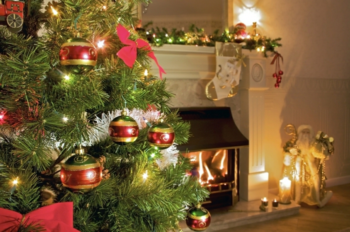 llevó luces de hadas-wireless-Hermoso árbol de navidad