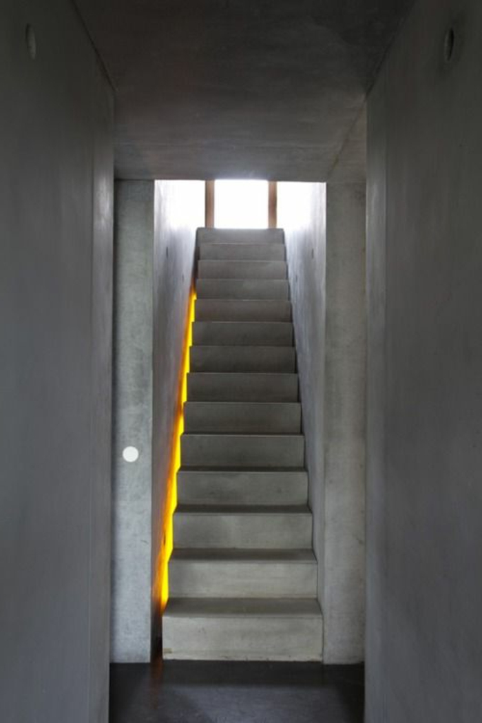 led világítás lépcső-szürke-design-modern-előtér-design