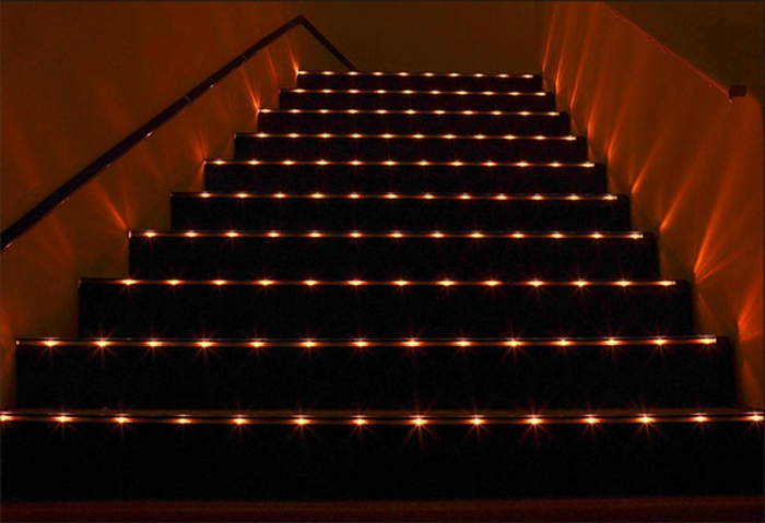 водена осветление на стълбище Warm-дизайн-супер-атмосфера